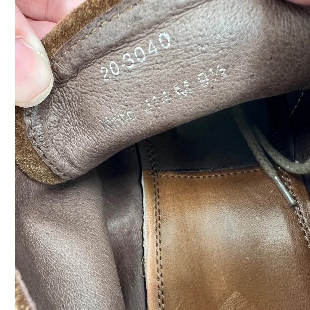 Johnston & Murphy J&M 1850 Two Tone Brown Suede Chukka Boots Made in Italy 9.5
